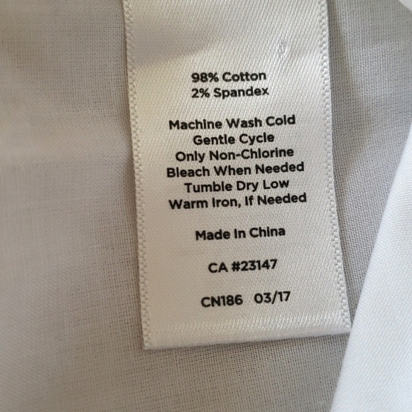 Talbots Blouse Shirt White Long Sleeve Pullover Stretch Women's Size 8 - Picture 9 of 12